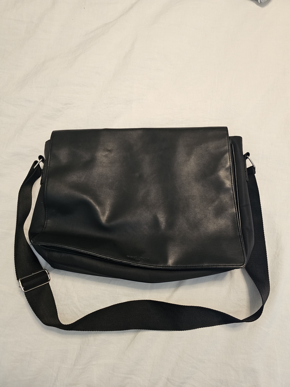 Georgio Armani Parfums Black Messenger Bag
